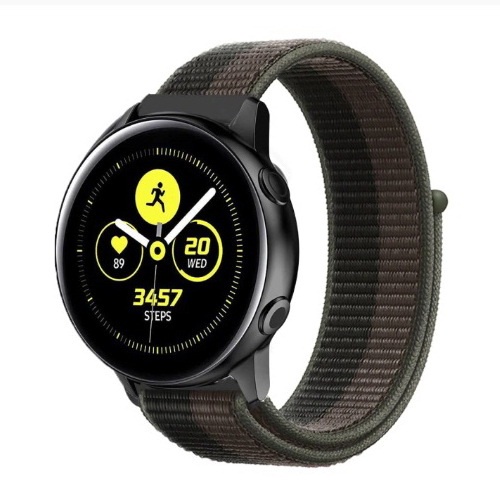 Strap Samsung Galaxy Watch Active Tali Jam Nylon Velcro Loop