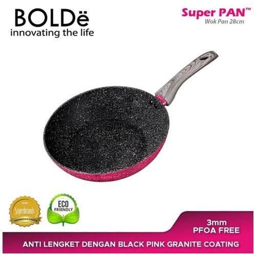 BOLDe Super Pan WOK 28cm BLACKPINK / BOLDe 28cm WOK BLACK PINK