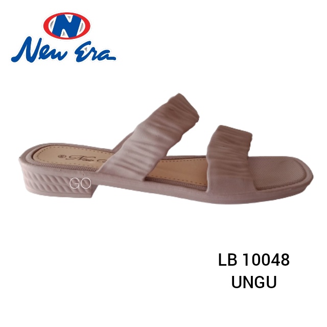 gos NEW ERA LB 10048 Sandal Wanita Kerut Dua Sandal Slop Wanita Karet Sandal Wanita Casual Ban Dua Kekinian