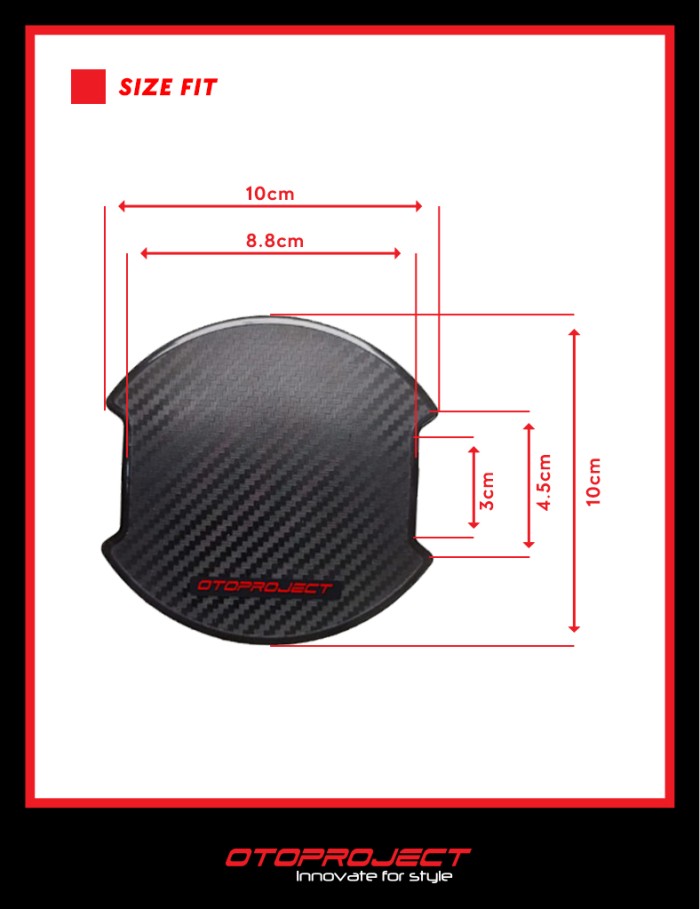 AKSESORIS DOOR HANDLE PROTECTOR CARBON V1 OTOPROJECT