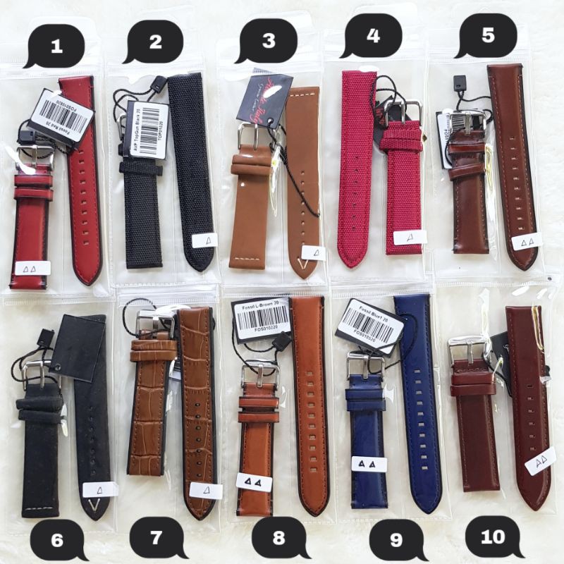 Strap Kulit Jam - Avante Italy Ukuran 20 Premium