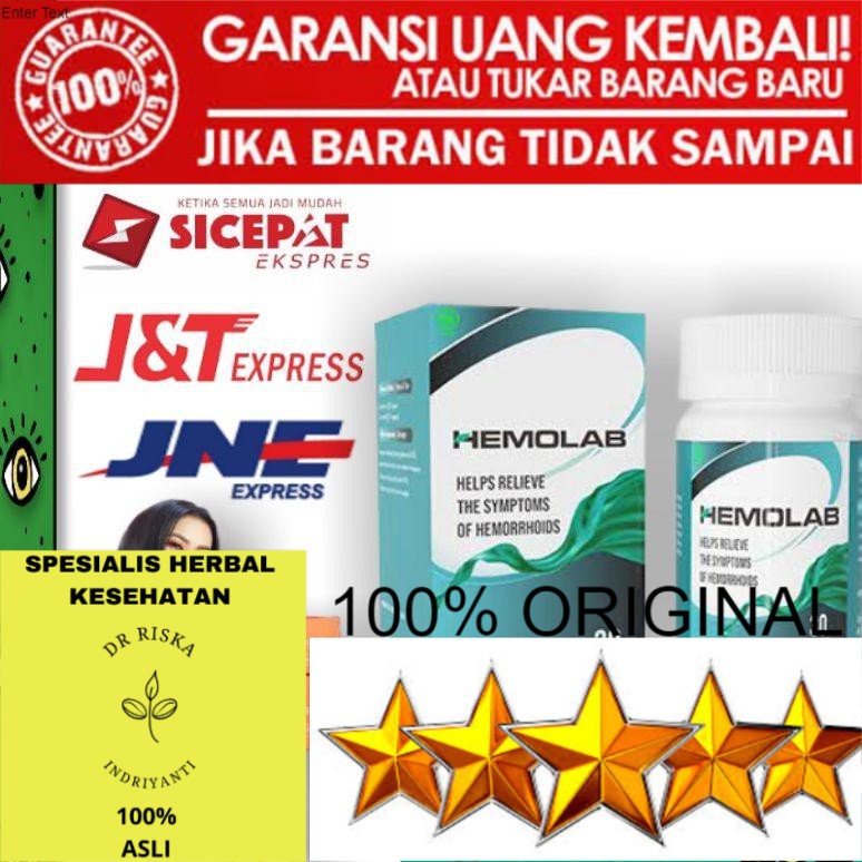 100% ASLI ㊑ Hemolab obat wasir herbal original HEMOLAB ㆇ