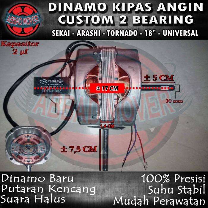 Dinamo kipas angin bearing bering sekai 18