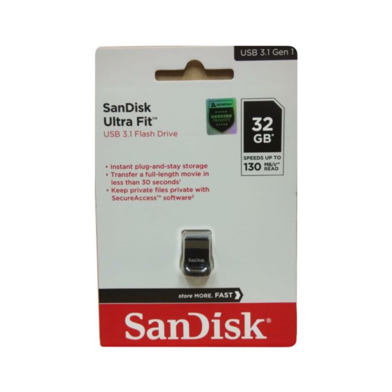 Sandisk Ultra Fit USB3.1 Flashdisk 32GB CZ430