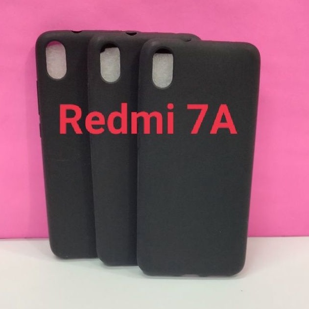 Silikon Matte Case Xiomi REDMI 7A ( hitam doff )