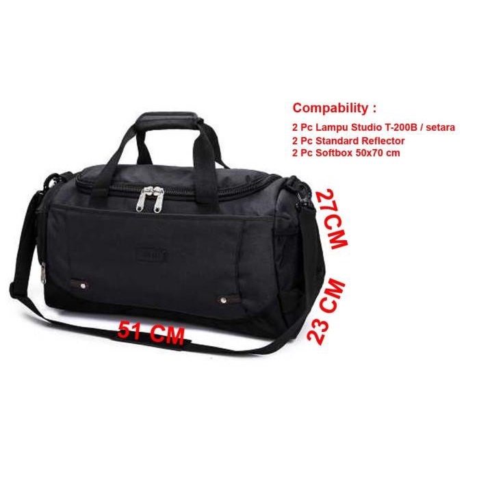 Tas Lampu Studio Universal J5123 - Hitam - Tronic Tornado Godox Jinbei