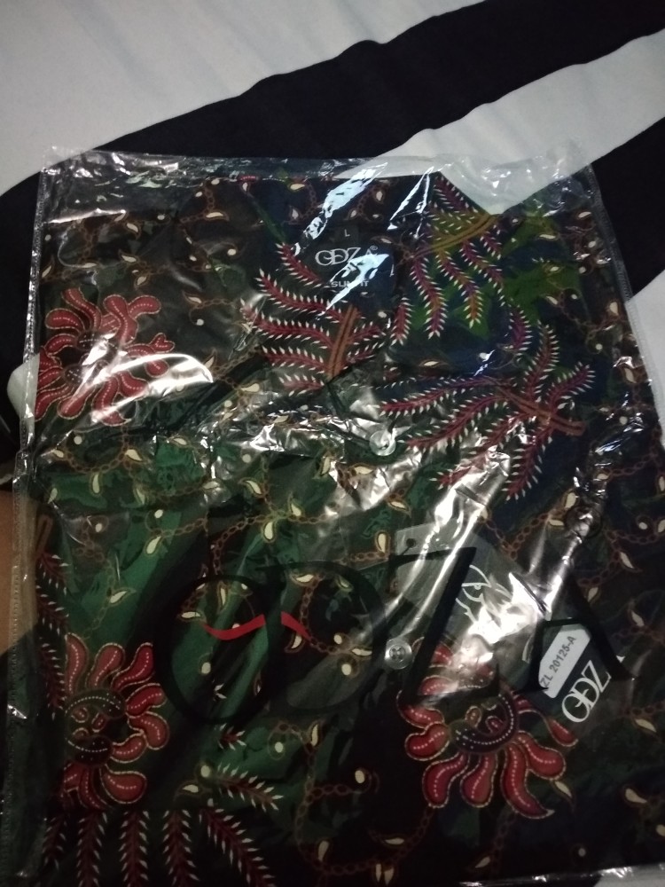 Odza Baju Atasan Kemeja Batik Lengan Panjang Pria Regular Fit Abinawa