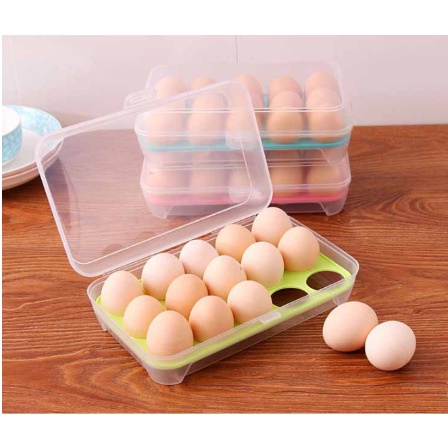 Kotak Telur Egg Box / Tempat Penyimpanan Telur / Box Telor 15 Lubang