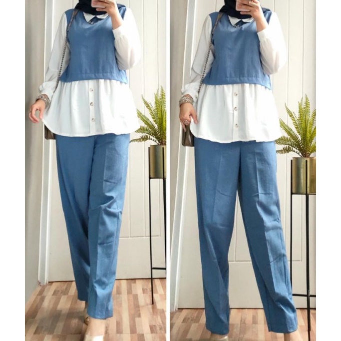 Claudy Set baju setelan wanita setelan muslim wanita setelan celana wanita baju kerja wanita busui