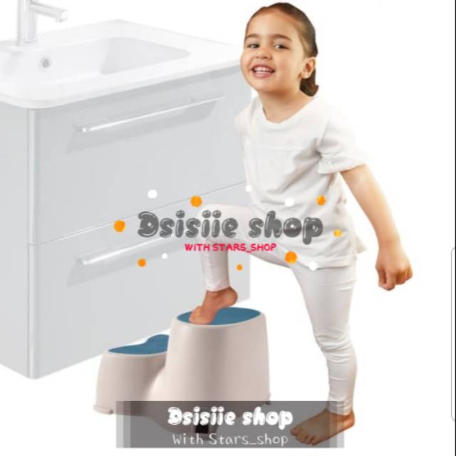 Tangga bangku injak Bantu anak mencuci tangan sendiri / Tangga bangku babyloo Colour Blue