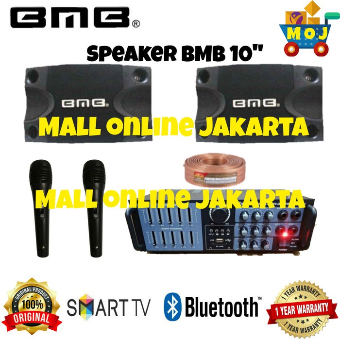 Paket Karaoke BMB 10 inch sound system smart tv bluetooth