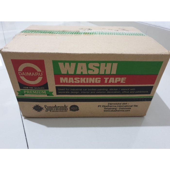 

PEREKAT-PENGIKAT- LAKBAN KERTAS / WASHI TAPE / MASKING TAPE DAIMARU 24MM X 18YD - HIJAU -PENGIKAT-