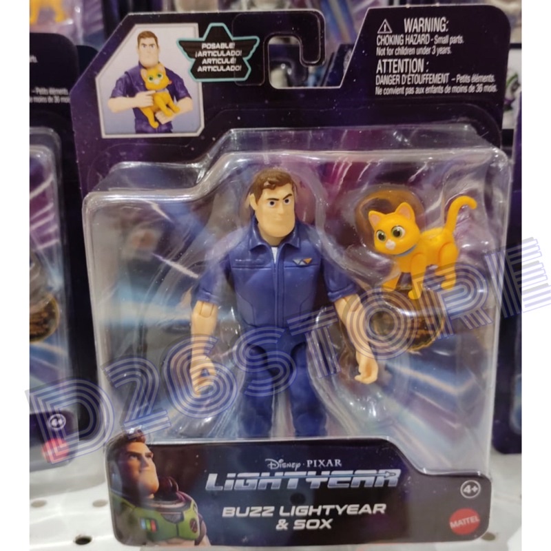 Mainan Action Figure Buzz Lightyear with Sox Cat Robot Space Ranger Alpha Lightyear Movie MATTEL ORI