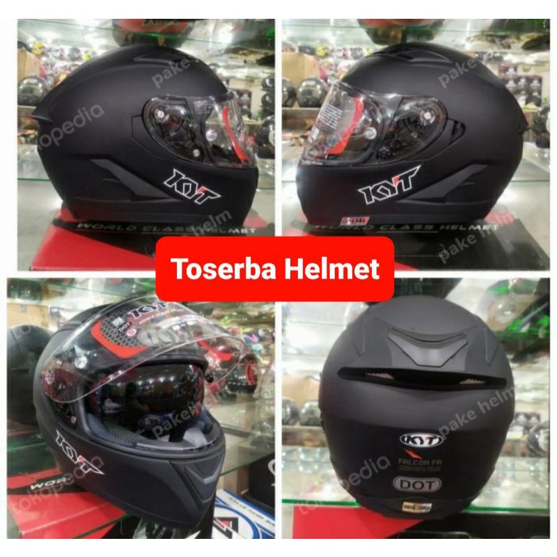HELM KYT FALCON FR HITAM DOFF FULL FACE