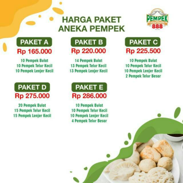 

PAKET B • Pempek Taman Kenten 888 • Pempek Asli Palembang