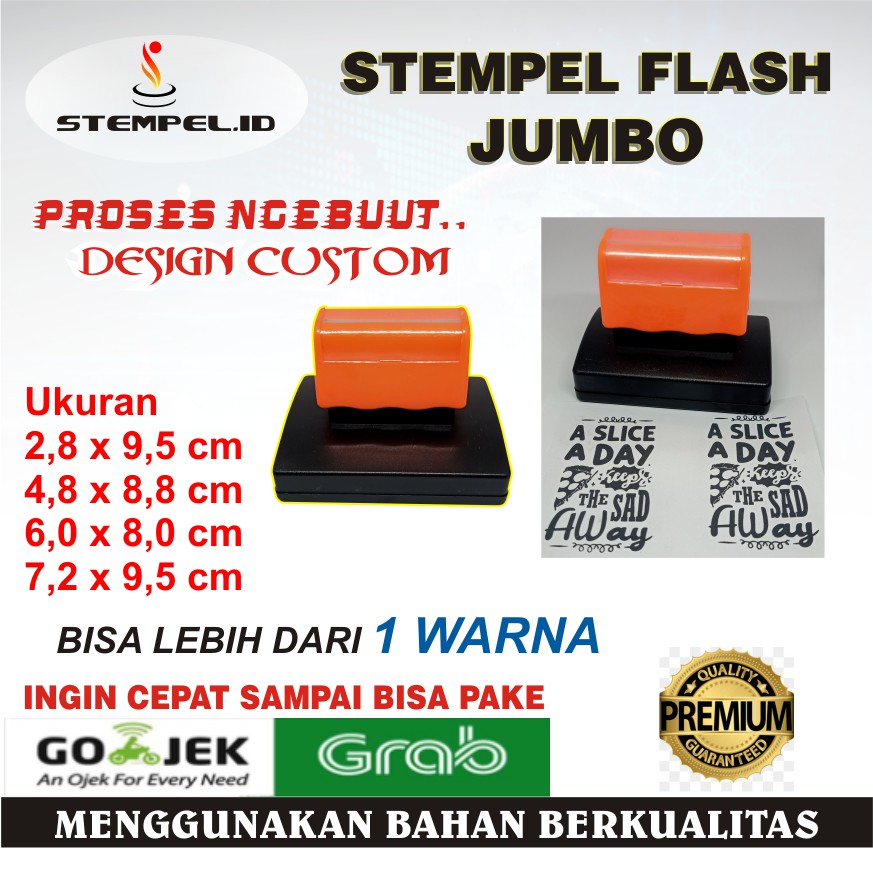 

Stempel Custom Jumbo Besar Otomatis I Stempel Kardus Kemasan Perusahaan Tanpa Bantalan Stempel Warna