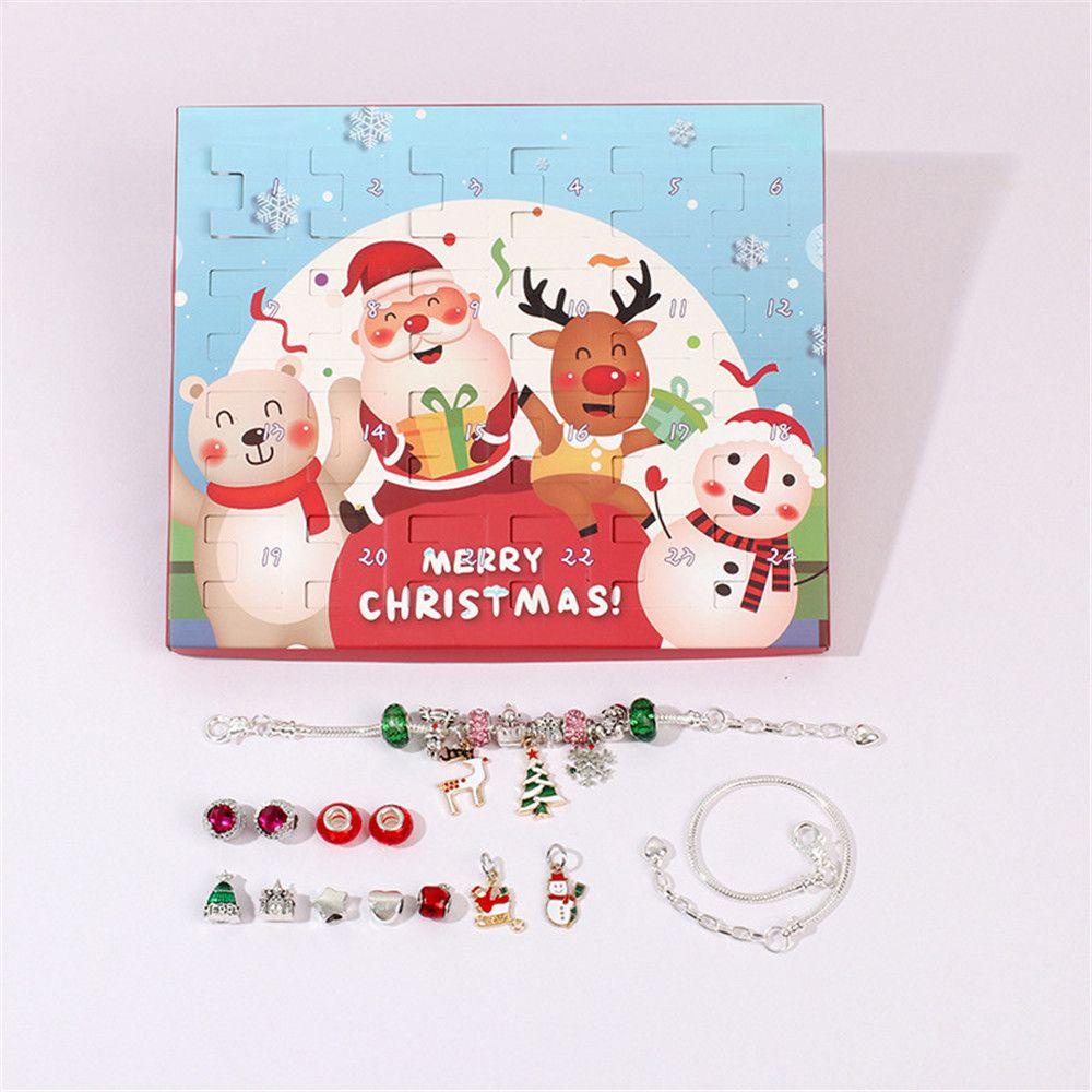 R-bunga Kalender Adven Perhiasan Kreatif Gelang Natal DIY Kit Blind Box