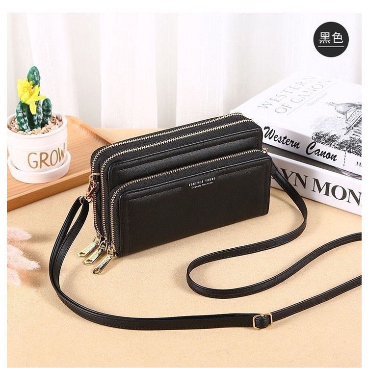 Tas Dompet Selempang Kulit Wanita Dompet Hp Cewek Multifungsi Baellerry Tas Selempang Wanita Tas Kul