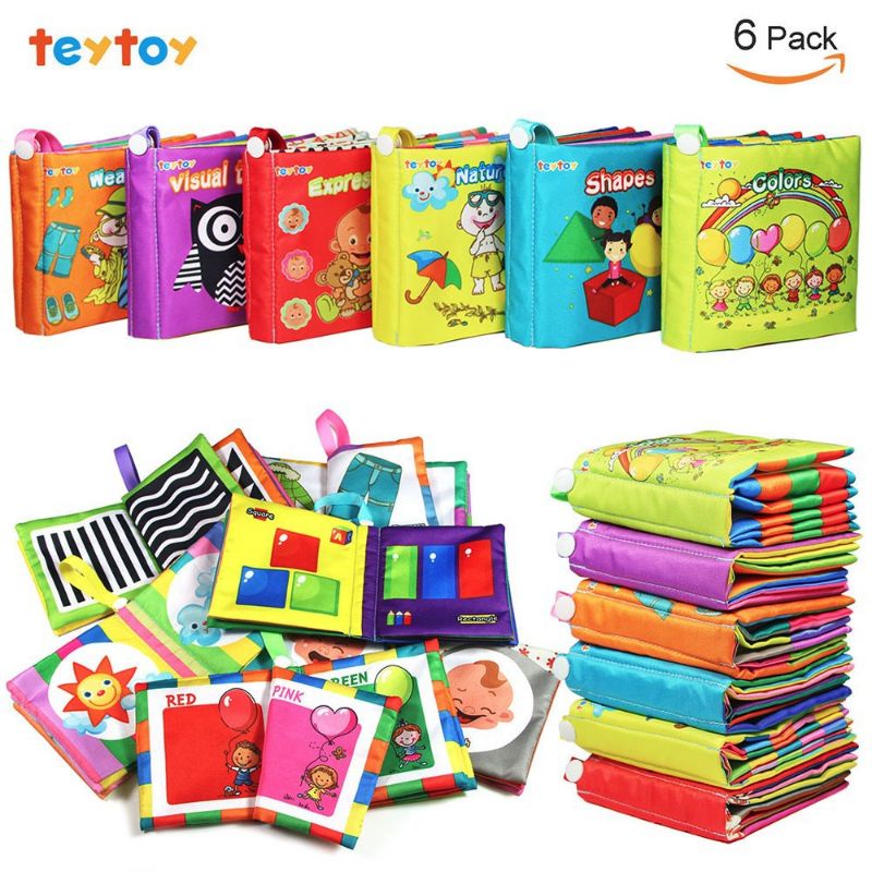 Mainan Sensory Edukasi Anak Buku Kain Bayi Soft Cloth Book Baby Rattle Softbook Teytoy Montessori Toys Buku Bantal Hitam Putih Kerincingan Newborn Warna Kontras Black White Soft Book High Contras Book Buku Kain Kontras Bayi Newborn Lembut