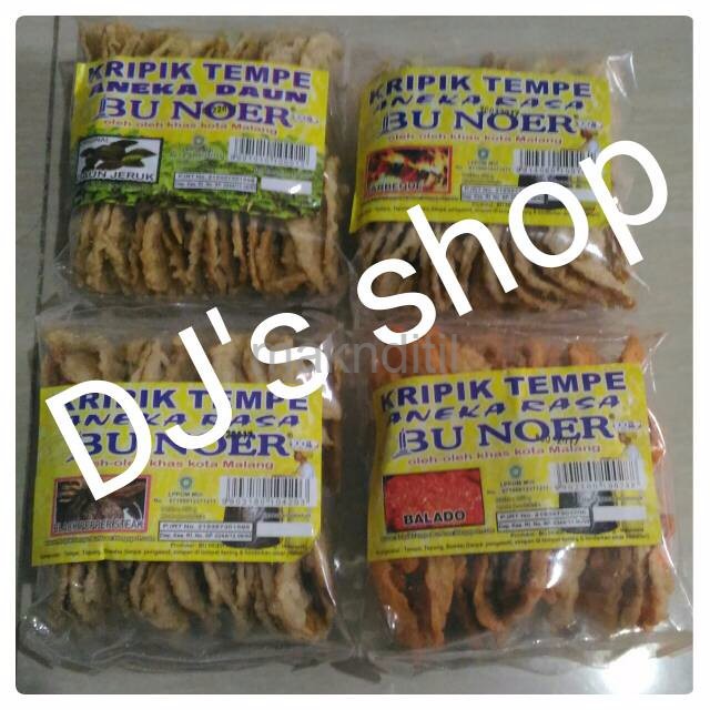 

keripik tempe Bu Noer 150 gr khas kota malang - daun bawang