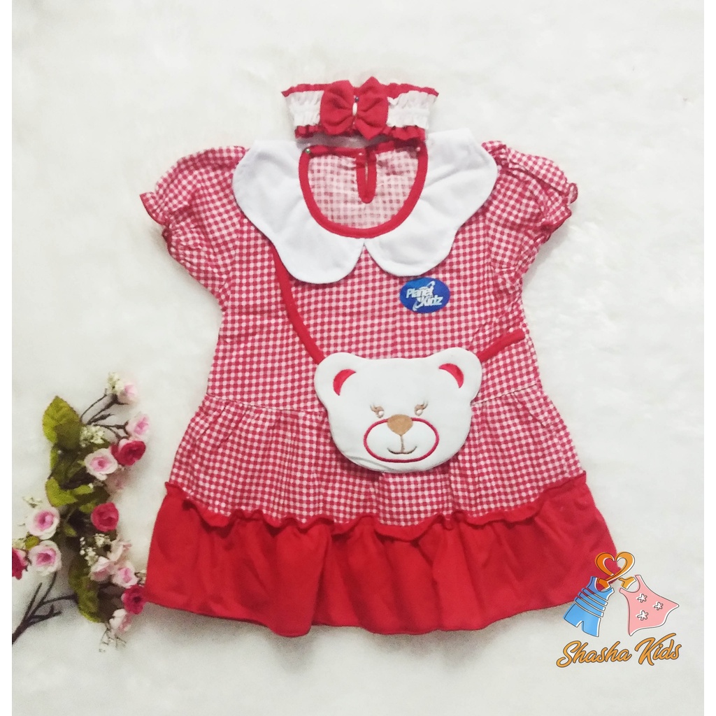 [S-028] Baju Bayi Perempuan/Dress Bayi Kualitas Planet kids  0-6bln