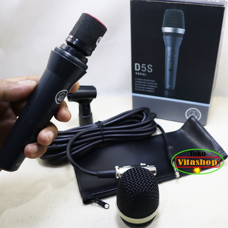 MIC KABEL AKG D5S MICROPHONE VOCAL PROFESIONAL SUARA JERHIH DAN HALUS