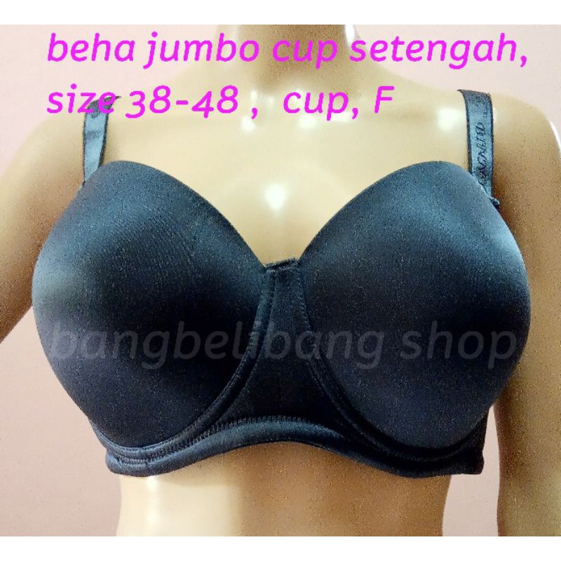 Beha cup besar , Beha jumbo , Bra jumbo , Bra big size, Bra cup jumbo dengan kawat,size 38-48 /378 F