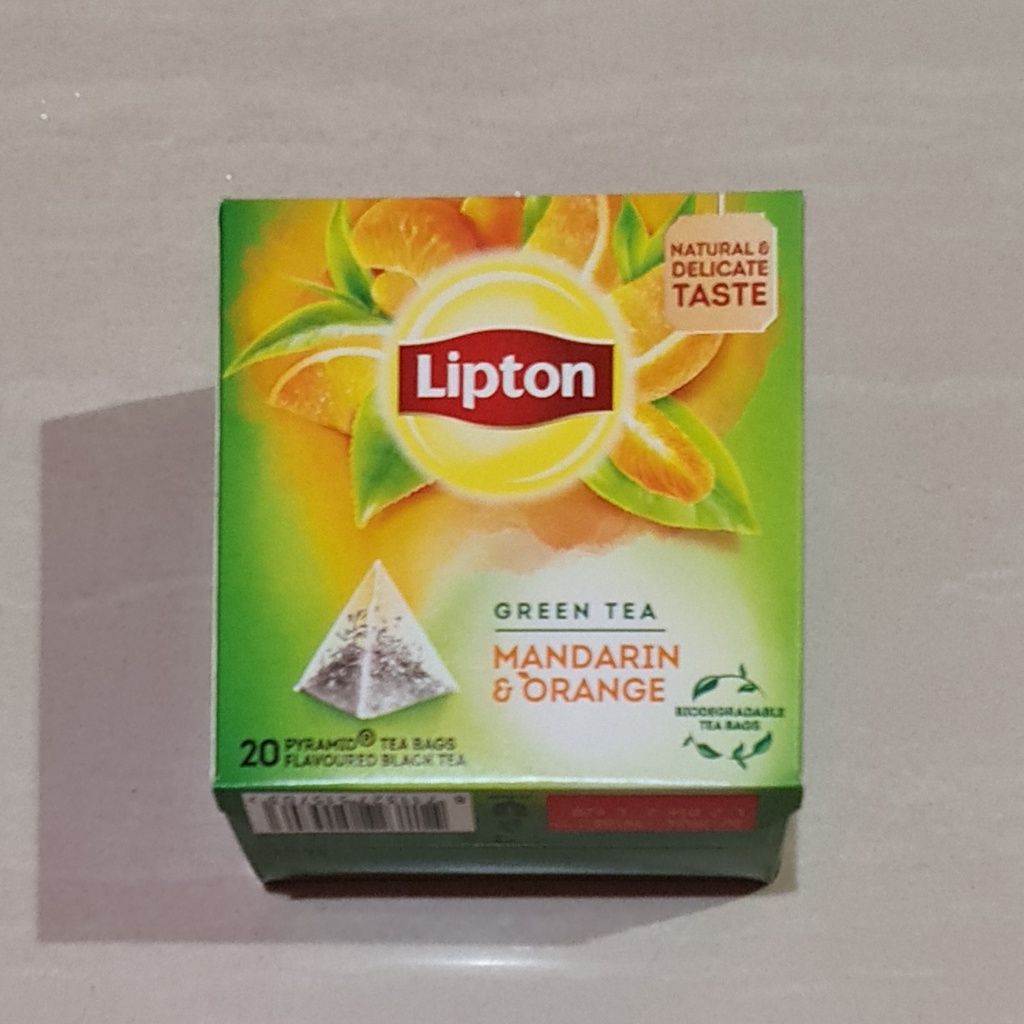 Lipton Green Tea Mandarin Orange Pyramid Tea Bags 20 x 1.8 Gram