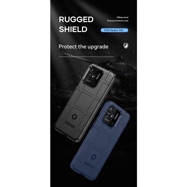 REDMI 10C COVER RUGGED SHIELD MILITARY PREMIUM CASE SILICONE SOFTCASE