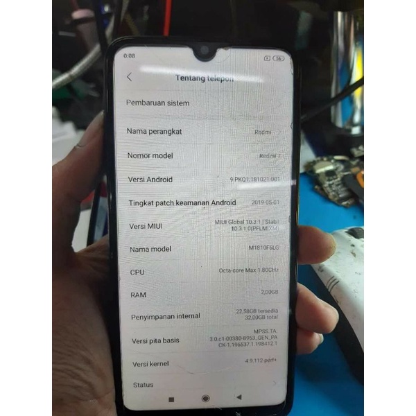 emmc xiomi redmi 7 pasang langsung nyala ram 3 32