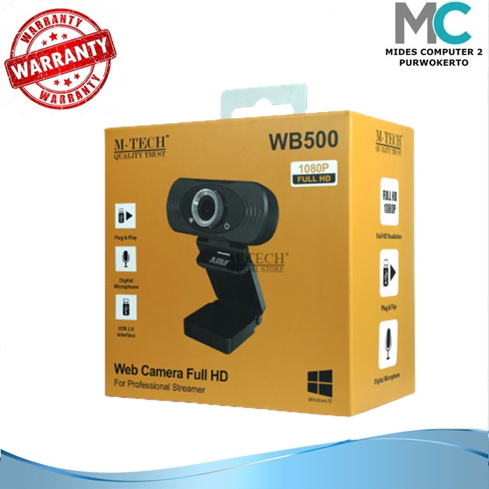 Webcam M-Tech WB500 Full HD Streamer 1080P Dan Mic