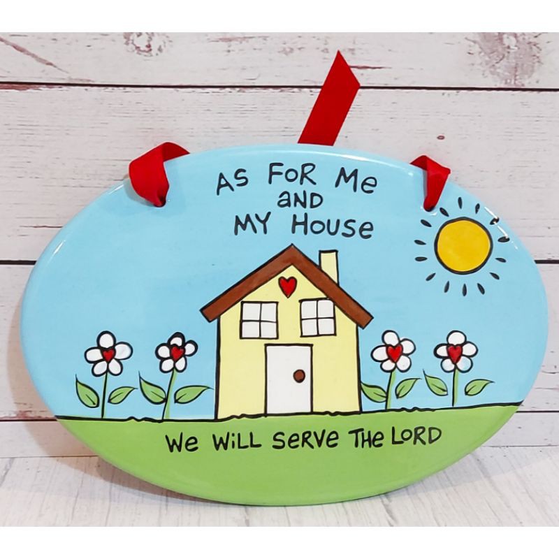 PAJANGAN HIASAN AS FOR ME AND MY HOUSE 23 x 16 x 0.5 cm