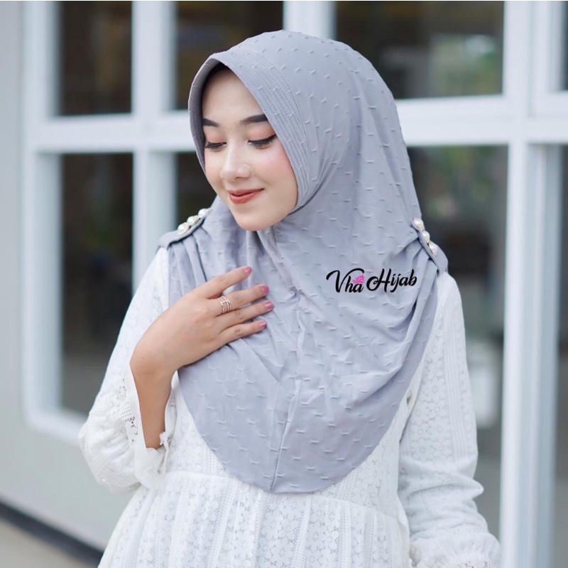 Hijab Instan JERSEY RUBBY KANCING