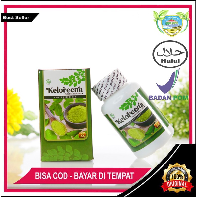 Keloreena Original Kapsul - Walatra Keloreena Ekstrak Daun Kelor - Kelorena Isi 50 - Kelorena Isi100