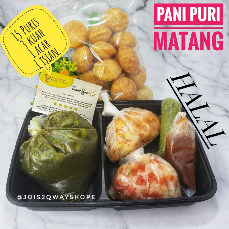 

Makanan Khas India Pani Puri Home Made / Makanan Import/ Makanan Ringan / Makanan India HALAL