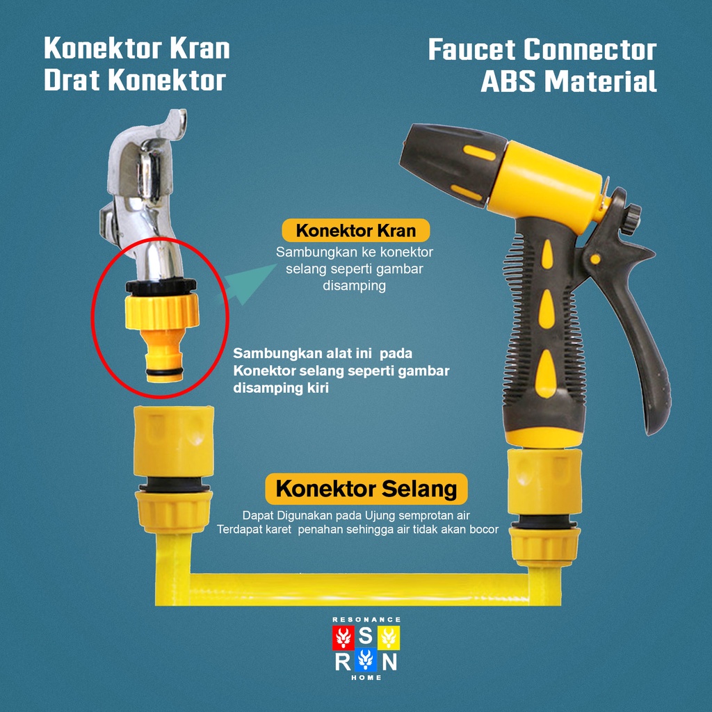 Sambungan Konektor &amp; Adaptor Selang / Kran Air / Connector &amp; Adaptor Resonance Home