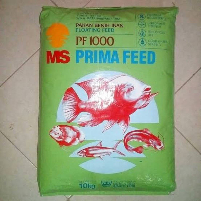 ms prima feed pf 0 100 200 500 800 1000 pakan ikan tenggelam 10 kg tambak lele patin nila udang 10kg