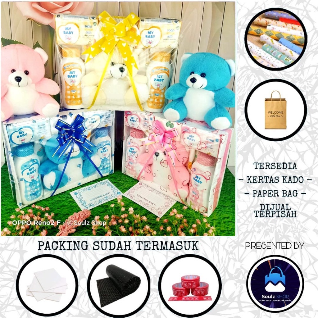 SOUL [Baby 15] Hamper Bayi Kado Lahiran Newborn Paket Set Lengkap  Cute Gift Parcel Real Pict