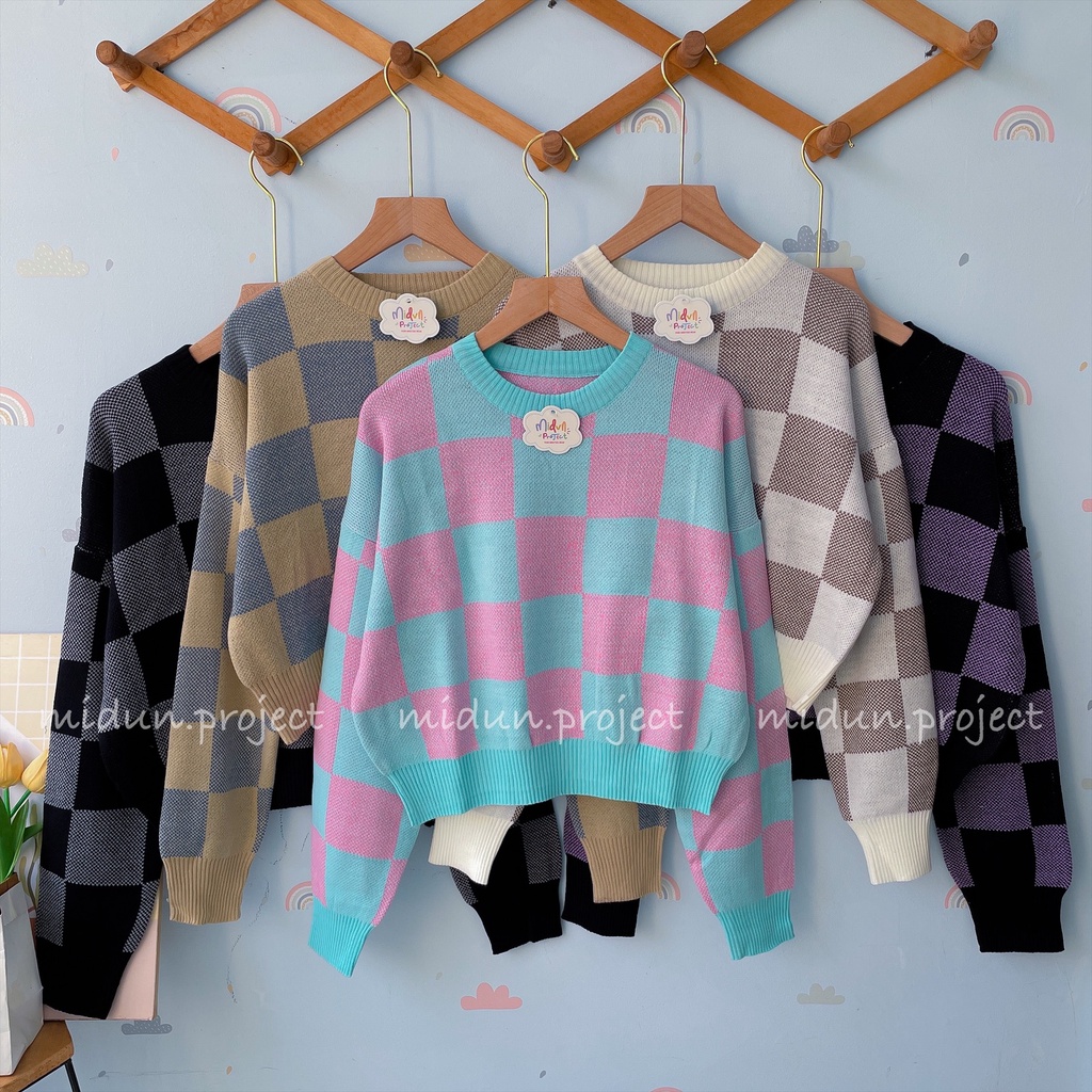 ARABELLE CROP KNIT | SWEATER MOTIF SQUARE