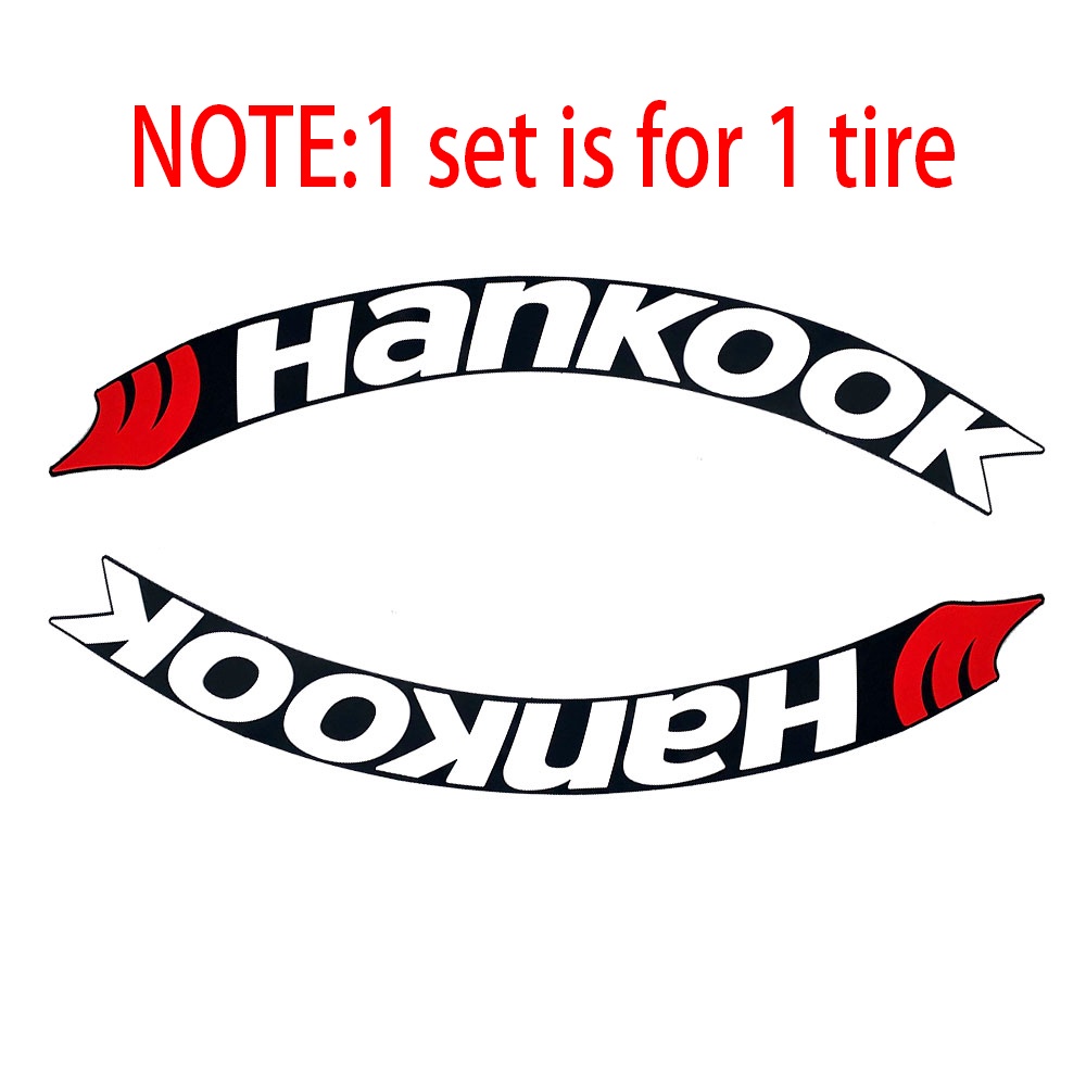 1 Set Stiker Karet Tulisan Hankook Siam Untuk Dekorasi Velg Mobil 1