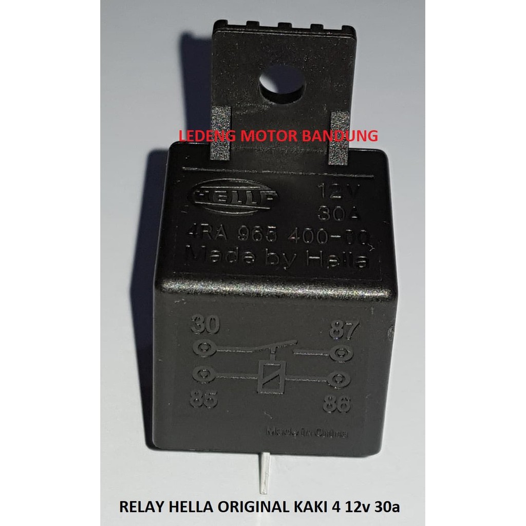 Relay Hella Kaki-4 12v 30a Relai Klakson Rellay Lampu Rilai Hela Asli