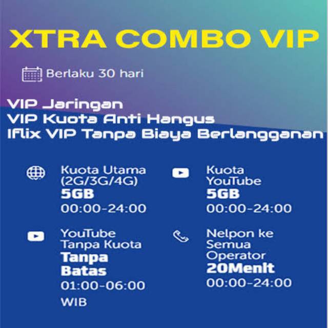 INJECT XL Xtra Combo 5 GB dan Xtra Combo VIP 5 GB