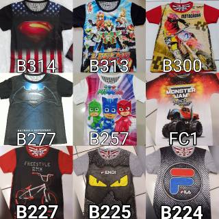 Update 19April SIZE 12 KAOS ANAK  FULL  PRINT  3D DISTRO 