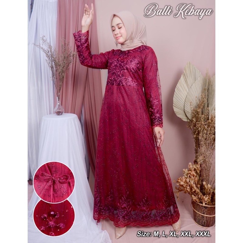 ( TERBARU ) GAMIS BRUKAT TILE KAYLA / ARIMBI GOWN / Gamis Syar'i Bruklat / SERAGAM KONDANGAN / Gamis