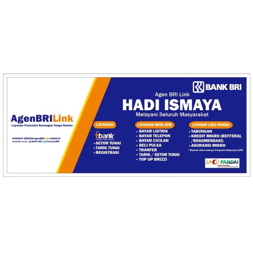 

Spanduk Agen BRILink Bisa Custom Desain