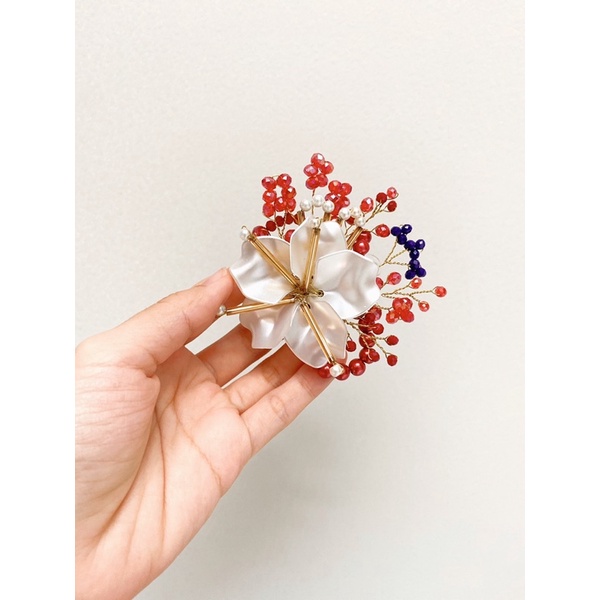 Carole SHEENA brooch | bros ceko mutiara mewah dress pesta lilac rose gold pengantin wedding