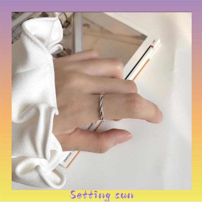 2pcs/set Cincin Rantai Yang Dapat Disesuaikan Modis Desain Wajah Tersenyum Multi-fungsi TN