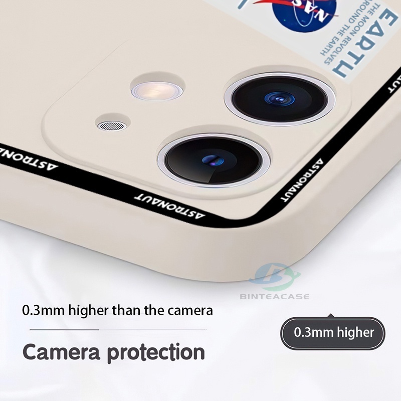 Case Pelindung Lensa Pola NASA Astronaut Bahan Silikon Untuk IPhone 13 Pro Max 11 12 Xr XS 6 6S 7 8 Plus