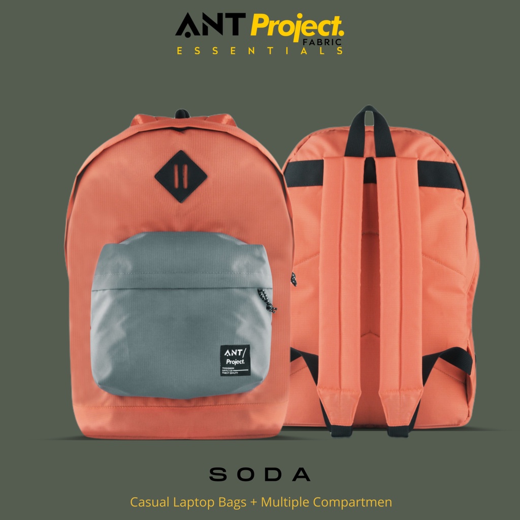 ANT PROJECT - Tas Backpack SODA - ORANGE COMB - Tas Ransel