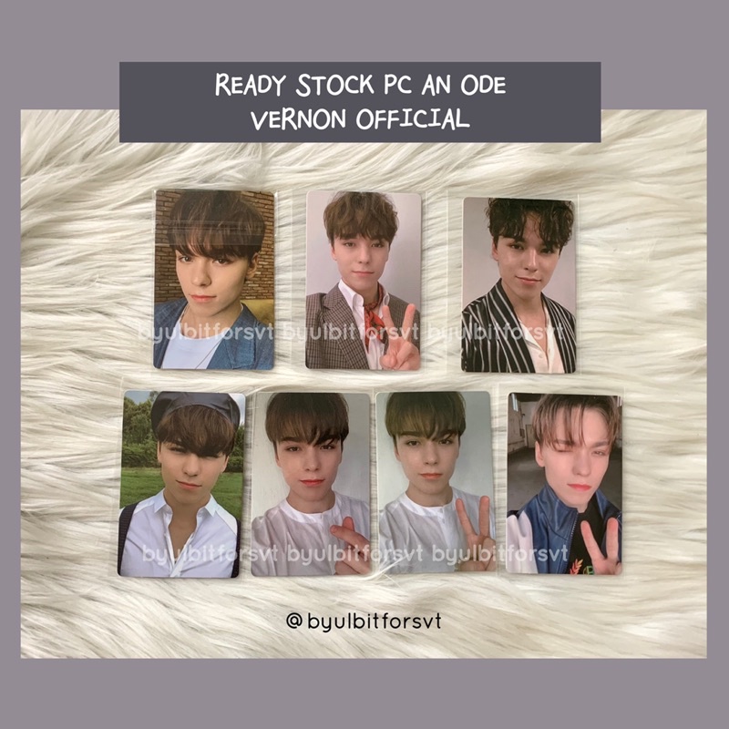 [ READY STOCK ] PHOTOCARD / PC SEVENTEEN AN ODE VERNON OFFICIAL BERET / BEGIN / TRUTH / THE POET / H